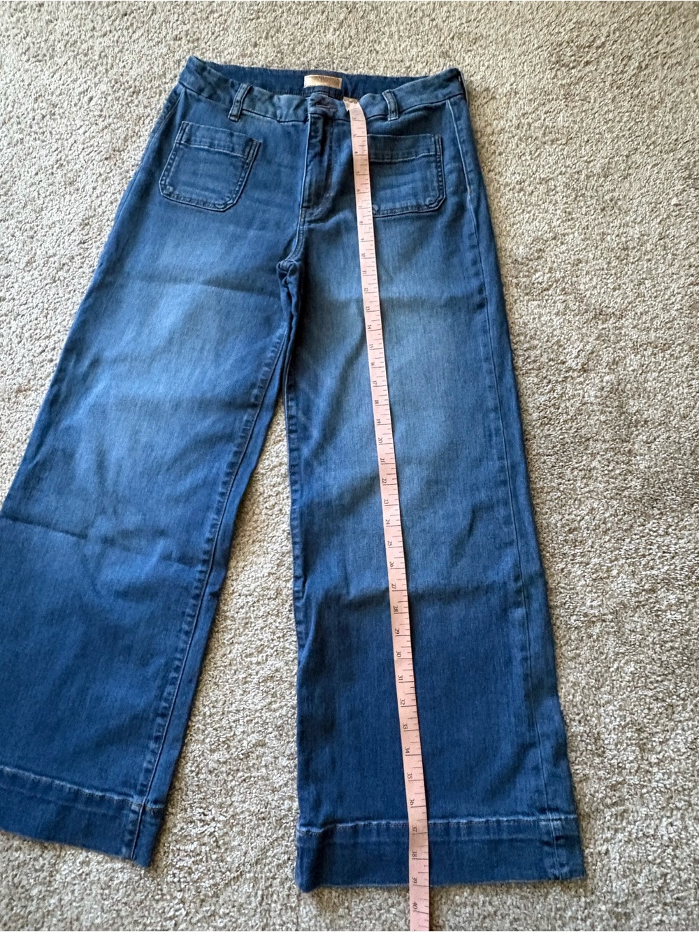 Kut from the Kloth Wide Leg Denim Jeans - Blue Wash - Picture 9 of 10